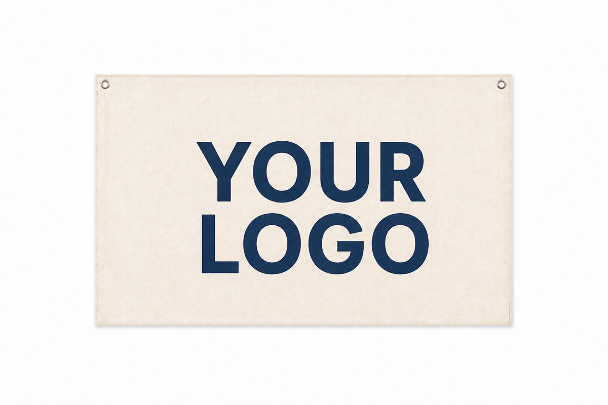 Single fabric banner printed with YOUR LOGO
